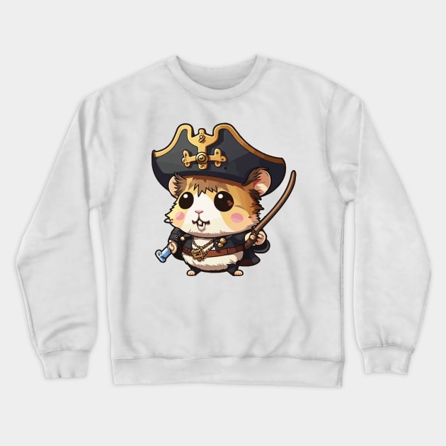 Cute hamster pirate Crewneck Sweatshirt by Scrapitsideways